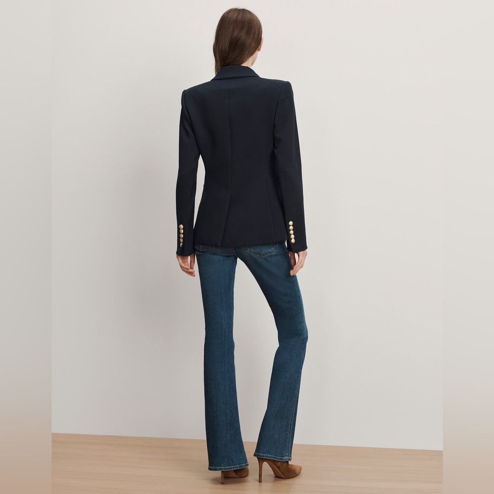 NWT $795 Veronica Beard Miller Dickey Jacket - Navy w/Gold Buttons - Picture 4 of 15